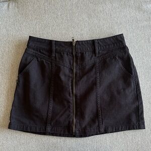 Pacsun Black Mini Skirt with Front Zipper